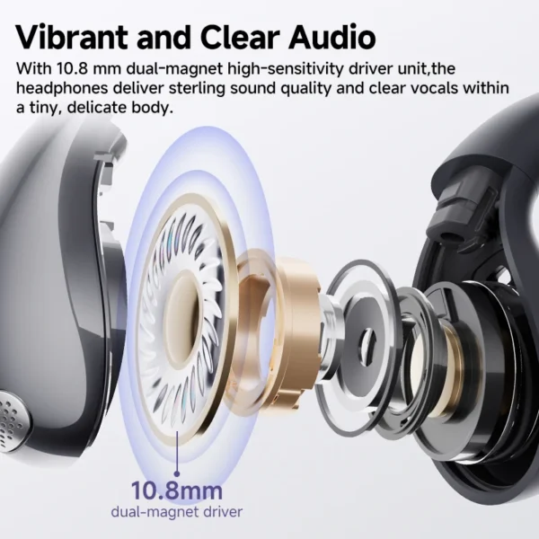 QCY Crossky C30 Ear Clip Earphones Bluetooth 5.4 Wireless Open Ear Sports TWS Earbuds Dual-Connection Headphones - Image 3