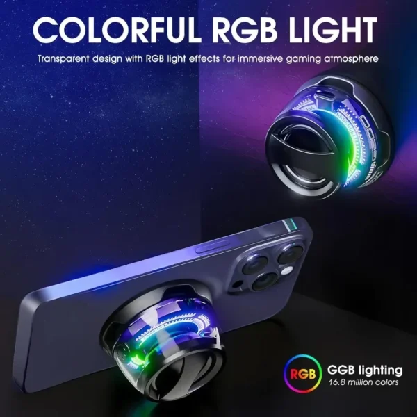 Outdoor Magnetic Bluetooth Speaker Wireless Portable Mini Travel Stereo Speaker with RGB Color Light and Phone Holder for Ios - Image 2